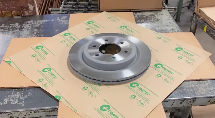 automotive part in preparation to be shipped